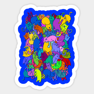 Festive Kitty Party Sticker